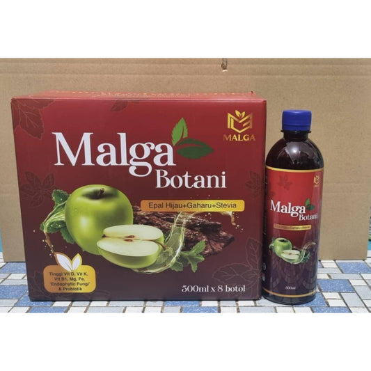 [MALGA] MALGA BOTANI 500ml Minuman Botanikal Gaharu Hydrosol Dengan Rasa Epal Stevia