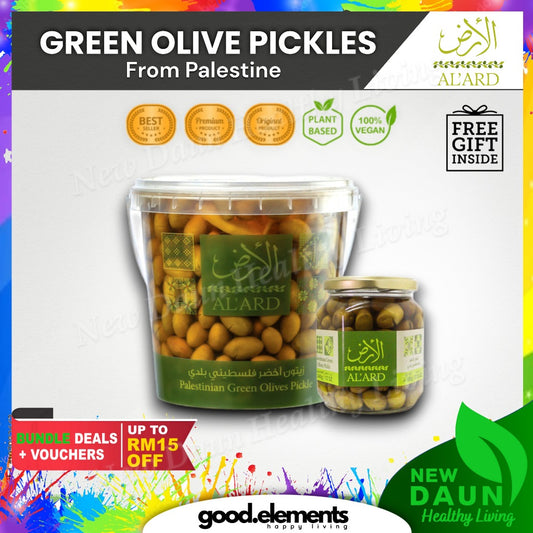 [ALARD] AL 'ARD Palestinian Green Olive Pickles Jeruk Zaitun Hijau