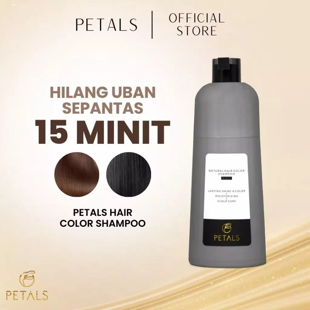 [PETALS] NATURAL HAIR COLOR SHAMPOO Uban Warna Rambut Organik Halal