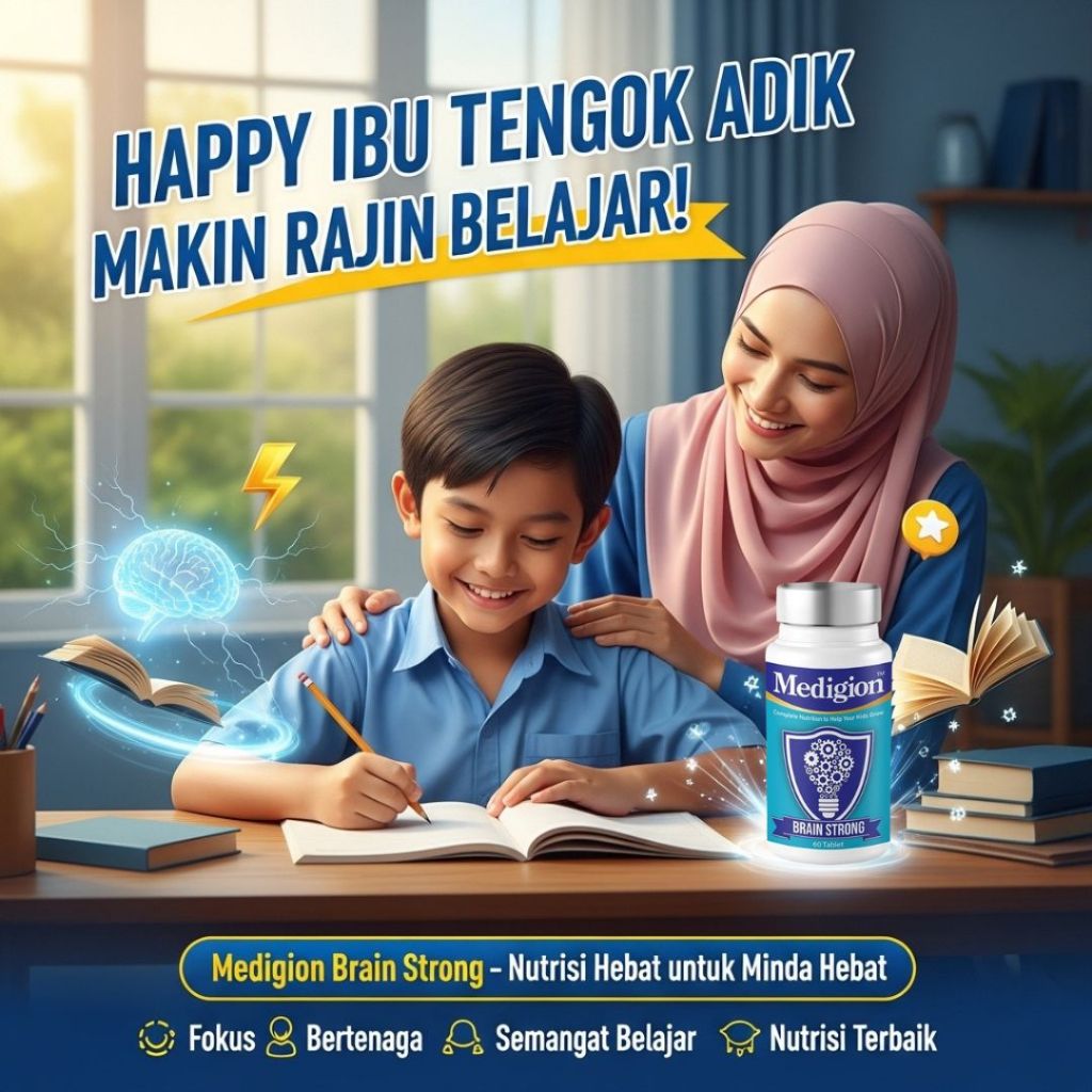 [MEDIGION] TABLET BRAIN STRONG by BIOCOTTAGE bantu fokus dan perkembangan otak