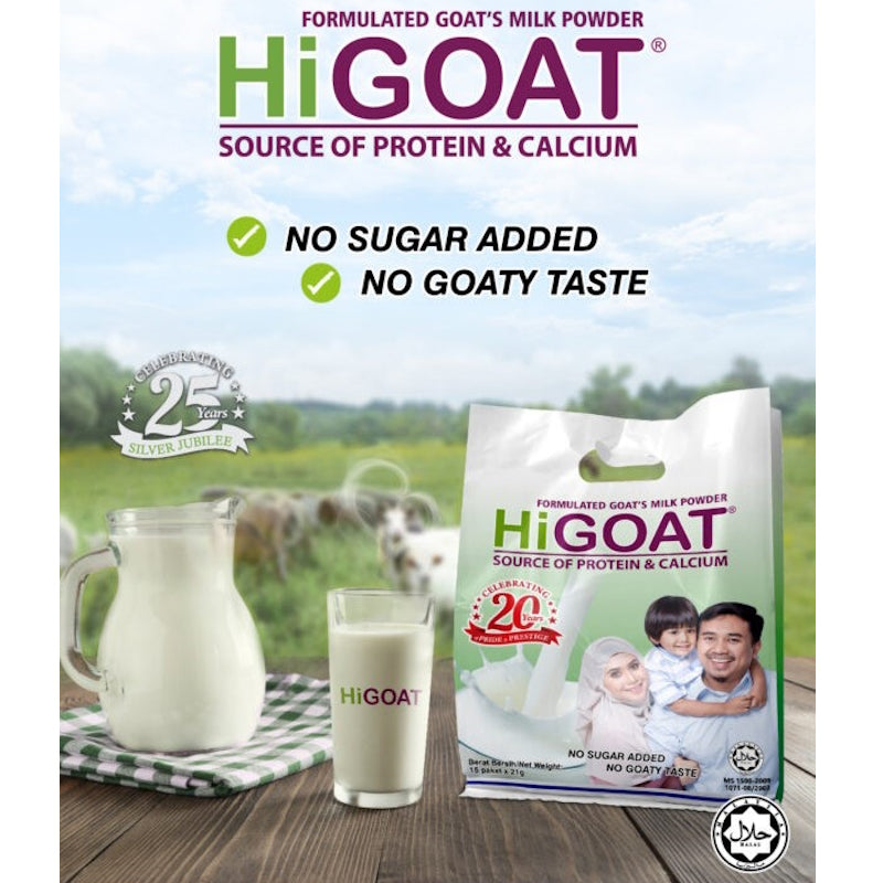 [HiGOAT] Original Bottle 500g | Pek 15 Sachet | Chocolate Bottle 500g Goat Milk Susu Kambing ORIGINAL