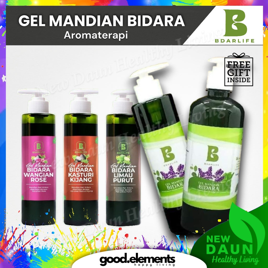 [BDARLIFE] GEL MANDIAN BIDARA Lavender / Rose / Limau / Kasturi Kijang Aromaterapi Mandian