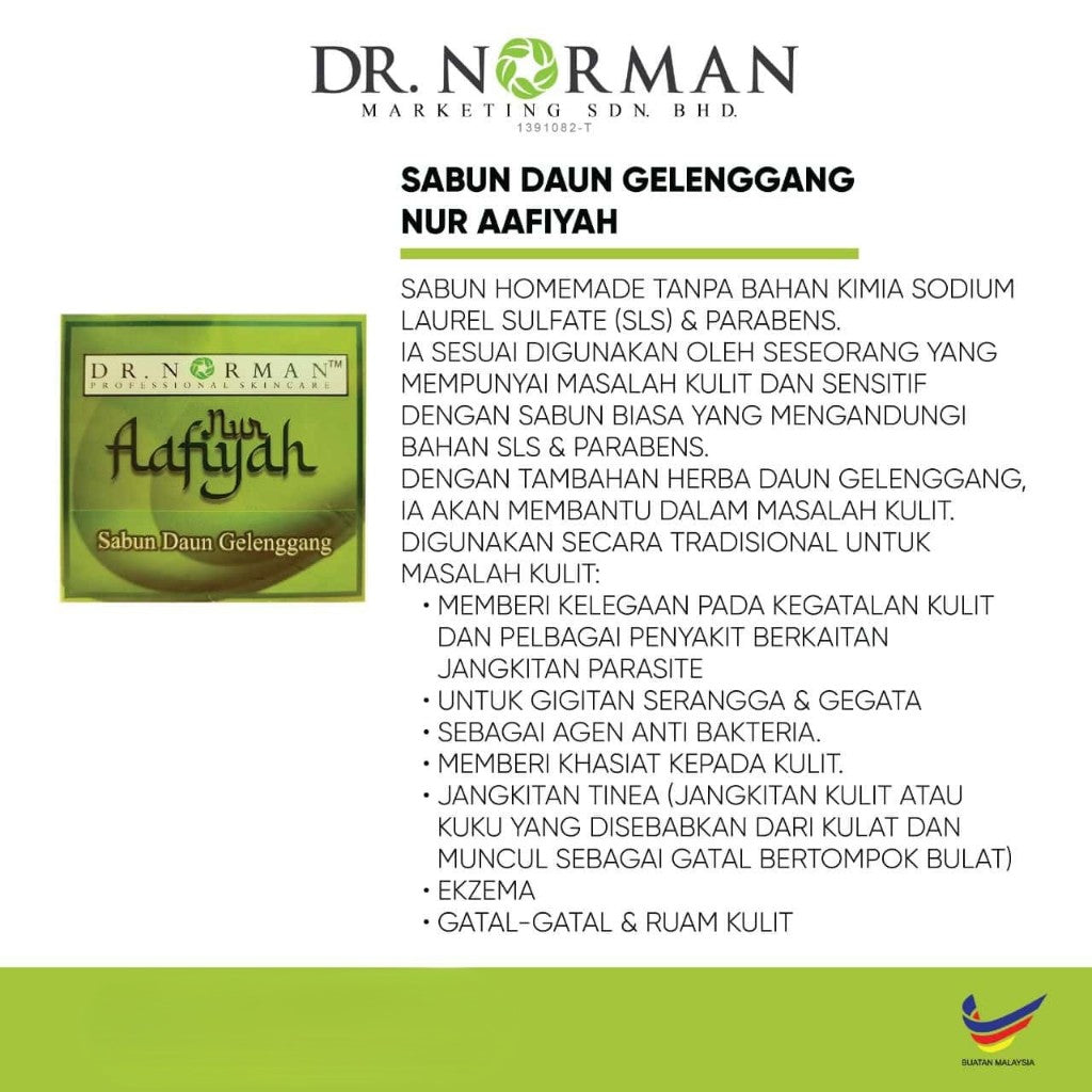 [DR NORMAN] SABUN Set Kulit Sensitif [GELENGGANG | GREEN TEA | SACHA INCHI VENOM SOAP]