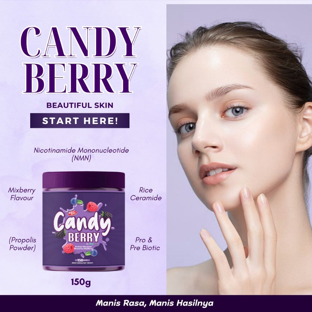 [FITZTOX] CANDY BERRY 150gm Serbuk Minuman Mixberry DnS Beauty Minuman Kecantikan