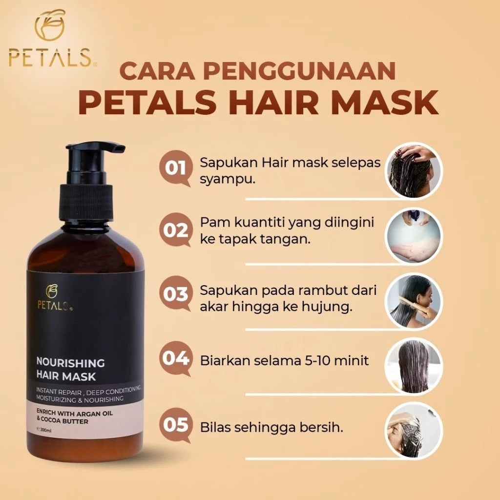 [PETALS] NATURAL HAIR COLOR SHAMPOO Uban Warna Rambut Organik Halal