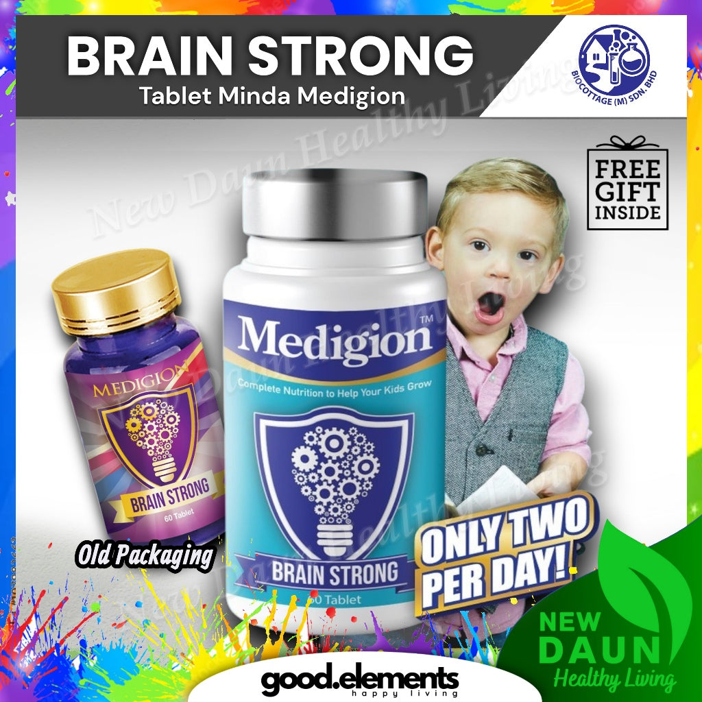 [MEDIGION] TABLET BRAIN STRONG by BIOCOTTAGE bantu fokus dan perkembangan otak
