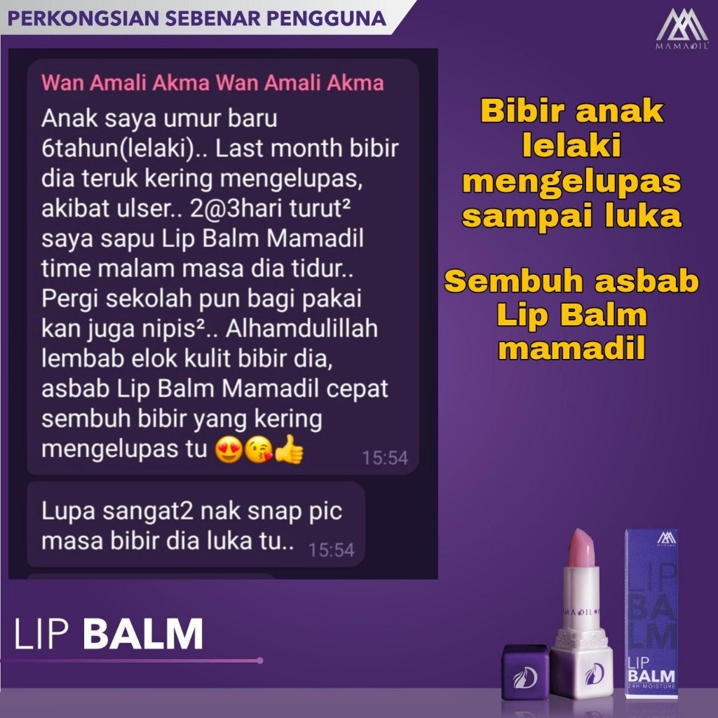 [MAMADIL] LIP BALM 24H Moisturize & [ELEGANT] X MIA AZAHAR LIPGLASS