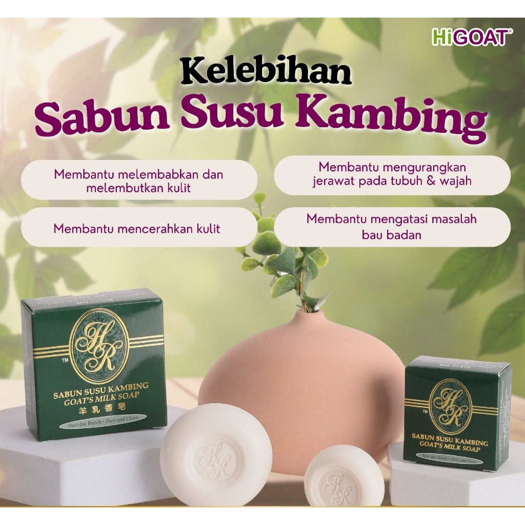 [HiGOAT] HI GOAT HR Sabun Susu Kambing 20g/50g Goat's Milk Soap Bar Halal Product Suci Bersih