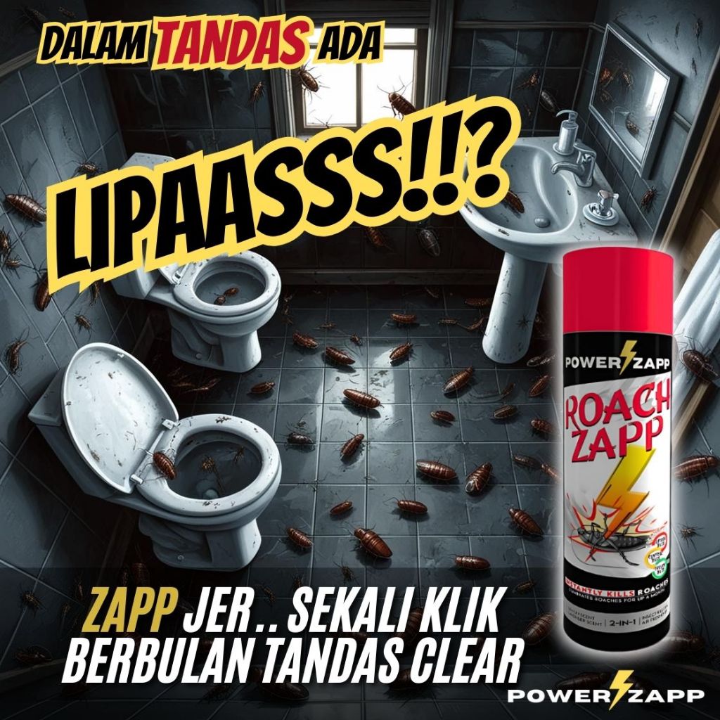 [POWERZAPP] ROACHZAPP cockroach rapid killer killit insect anti lipas semut Paling Berbaloi