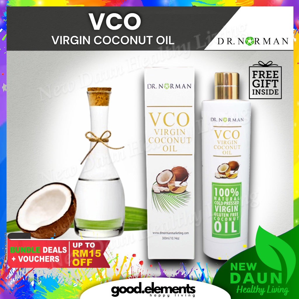 [DR NORMAN] VCO COLD PRESSED ORIGINAL VIRGIN COCONUT OIL 300ml  MINYAK KELAPA DARA ASLI