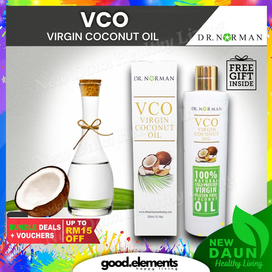 [DR NORMAN] VCO COLD PRESSED ORIGINAL VIRGIN COCONUT OIL 300ml  MINYAK KELAPA DARA ASLI