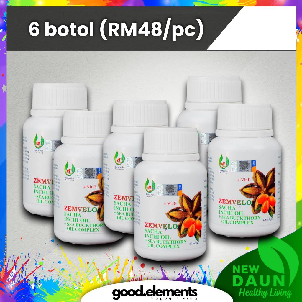 [ZEMVELO] SACHA INCHI SOFTGEL 120 520mg | SEABUCKTHORN OIL | TOCOTRIENOL Vitamin E