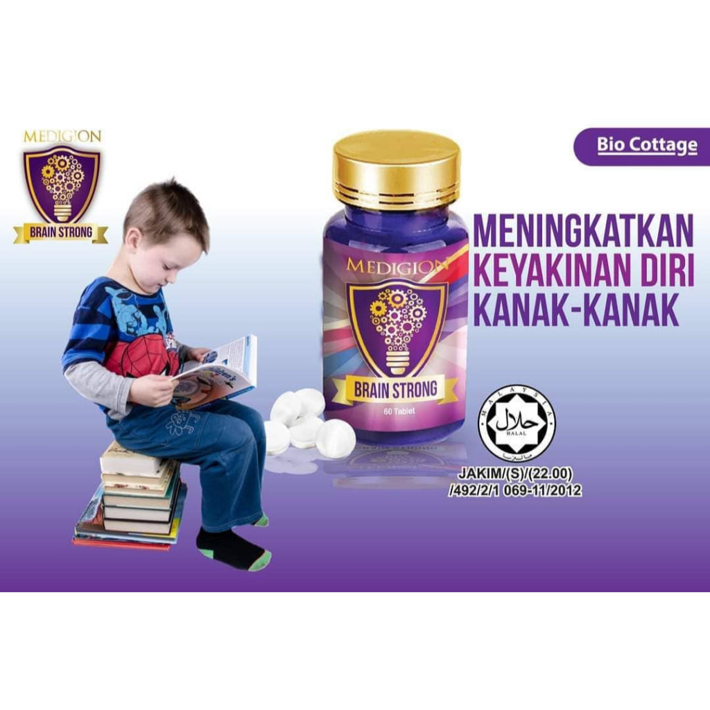 [MEDIGION] TABLET BRAIN STRONG by BIOCOTTAGE bantu fokus dan perkembangan otak