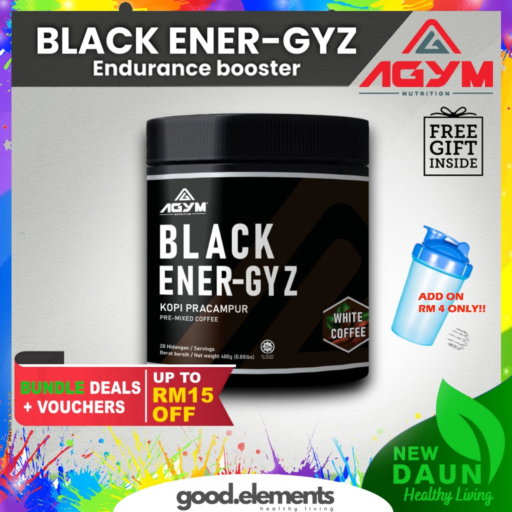 [AGYM NUTRITION] Black Energy Ener-gyz Sports Pre Workout Strength Performance Coffee Halal