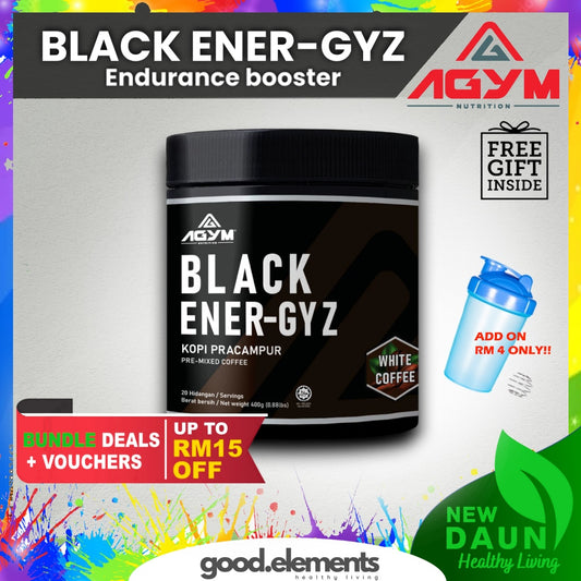 [AGYM NUTRITION] Black Energy Ener-gyz Sports Pre Workout Strength Performance Coffee Halal