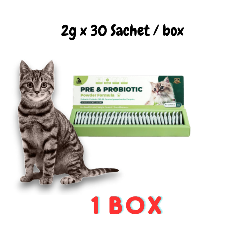 [MAX & PAW] PREBIOTIC & PROBIOTIC POWDER  All Natural Pet Supplement Multivitamin DOG & CAT