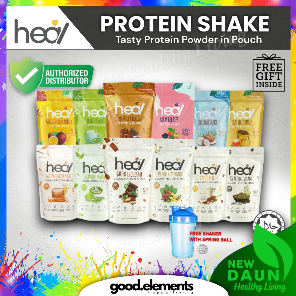 [HEAL] PROTEIN SHAKE POUCH Powder Pack Whey Protein/Pea Protein/Plant Based Vegan Protein Shake