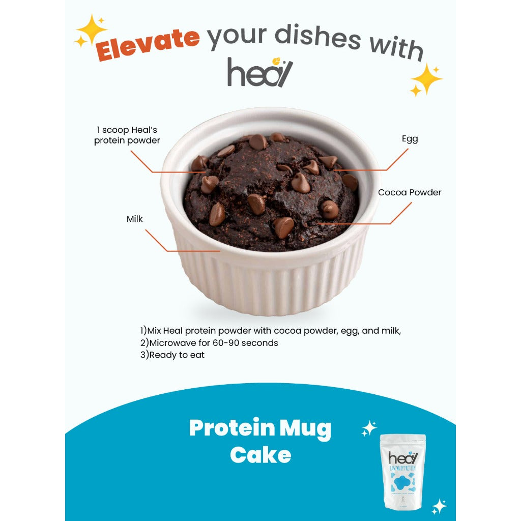 [HEAL] Raw Concentrate Unflavored Dairy Whey Protein Shake Suitable for Muscle Gain/Diet (15 Servings)