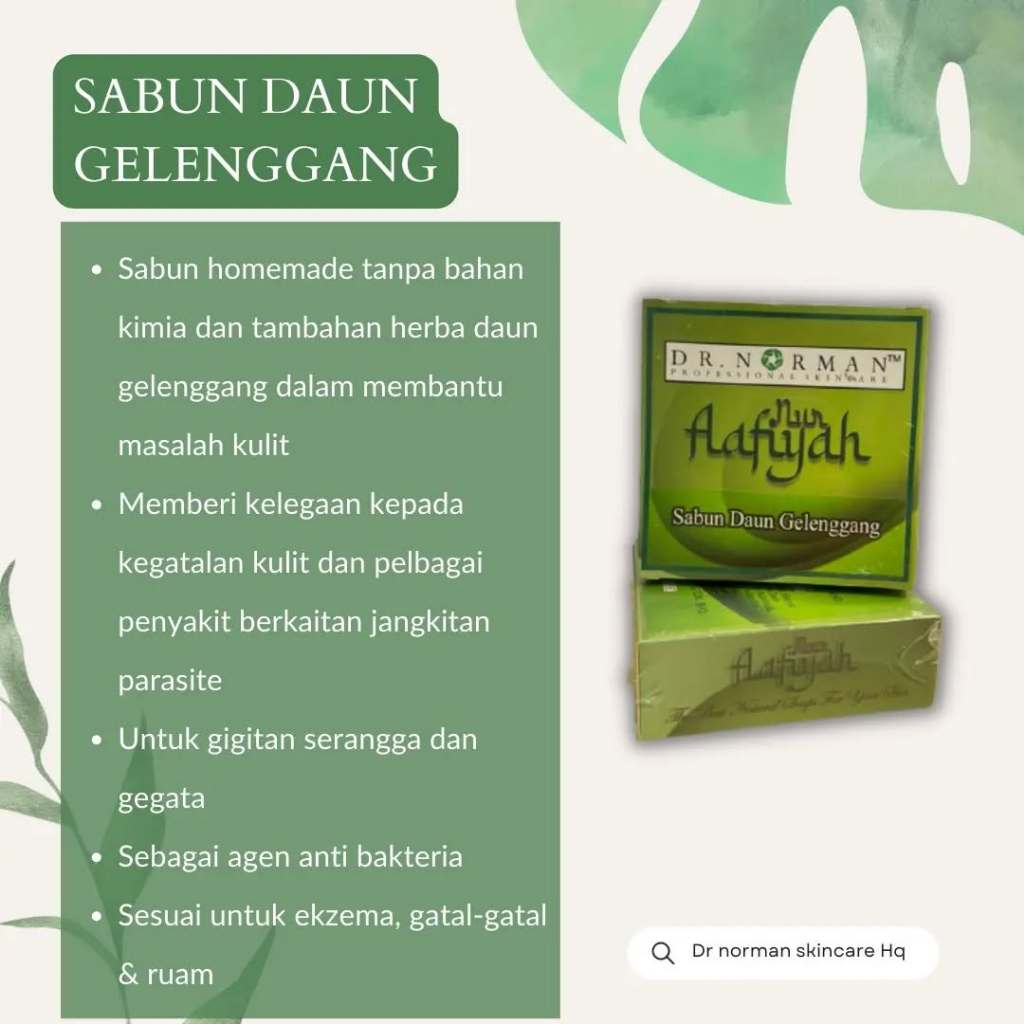 [DR NORMAN] SABUN Set Kulit Sensitif [GELENGGANG | GREEN TEA | SACHA INCHI VENOM SOAP]