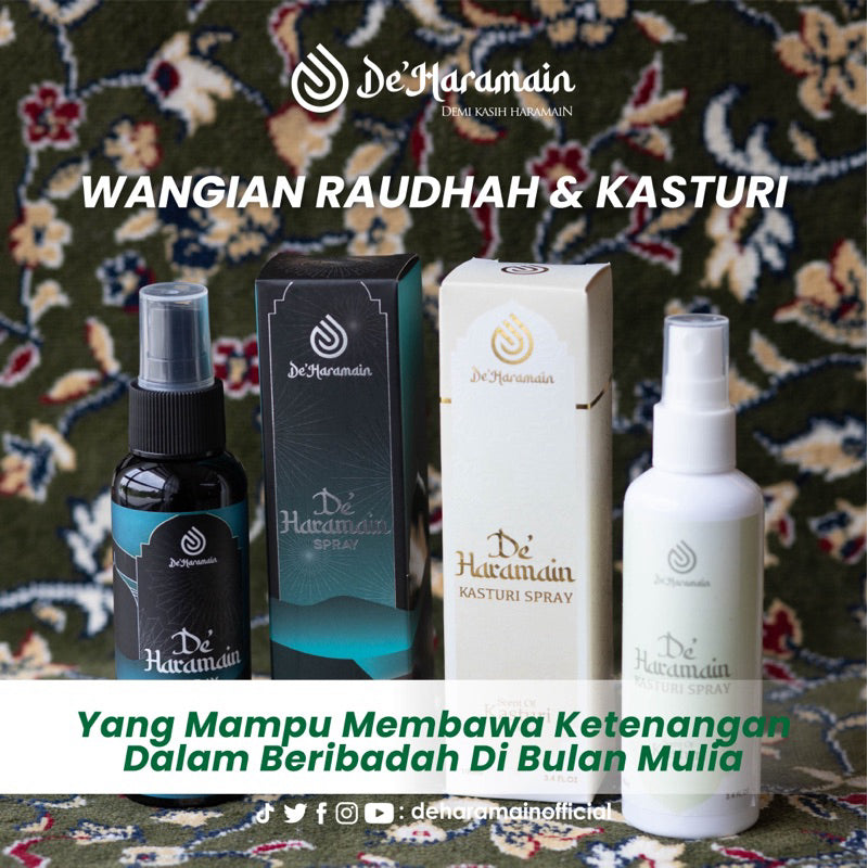 [DE'HARAMAIN] Deharamain De Haramain Spray Wangian Raudhah | Kasturi Sejadah Jubah Rumah Kereta