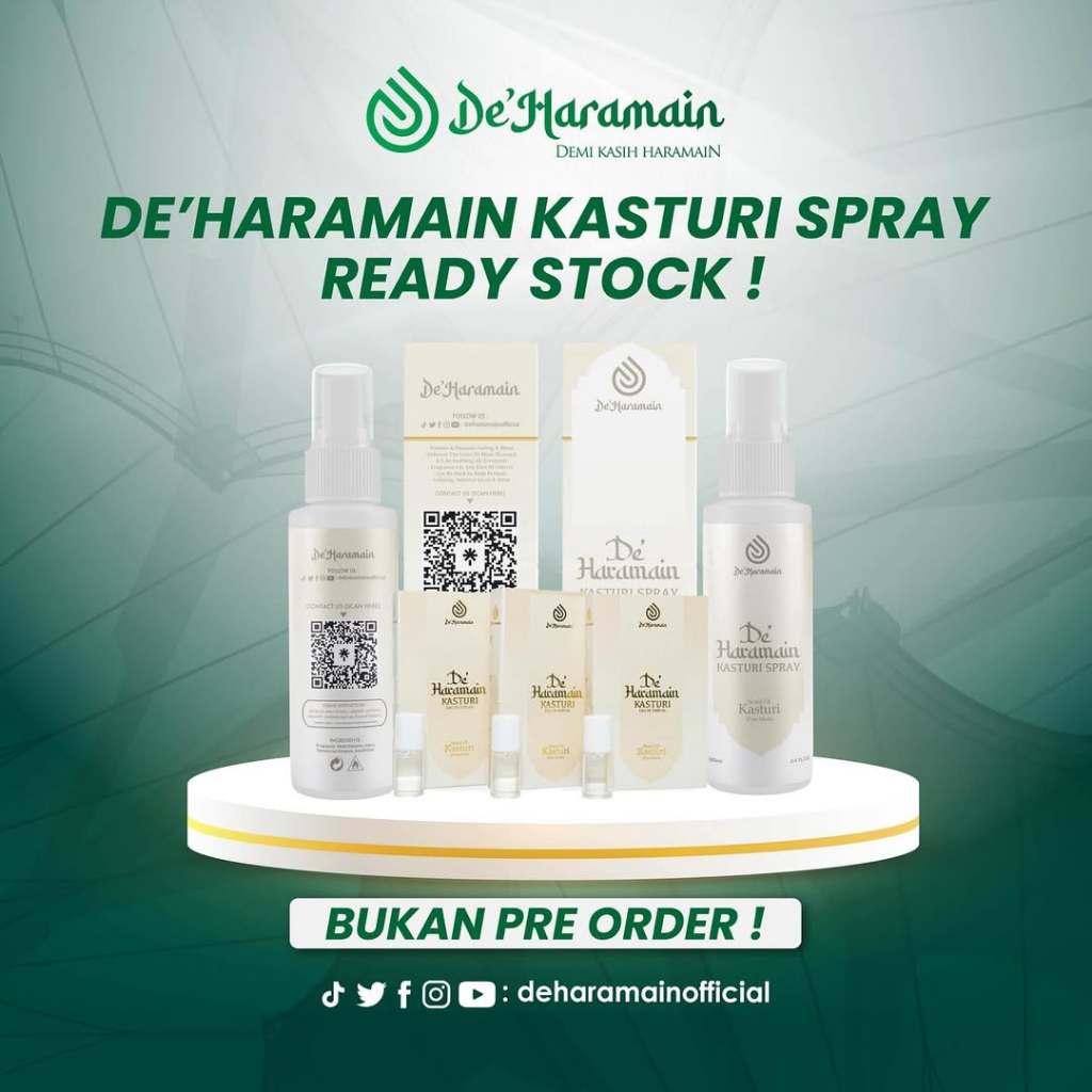 [DE'HARAMAIN] Deharamain KASTURI Wangian Sejadah Rida Serban Rumah Pewangi Perfume