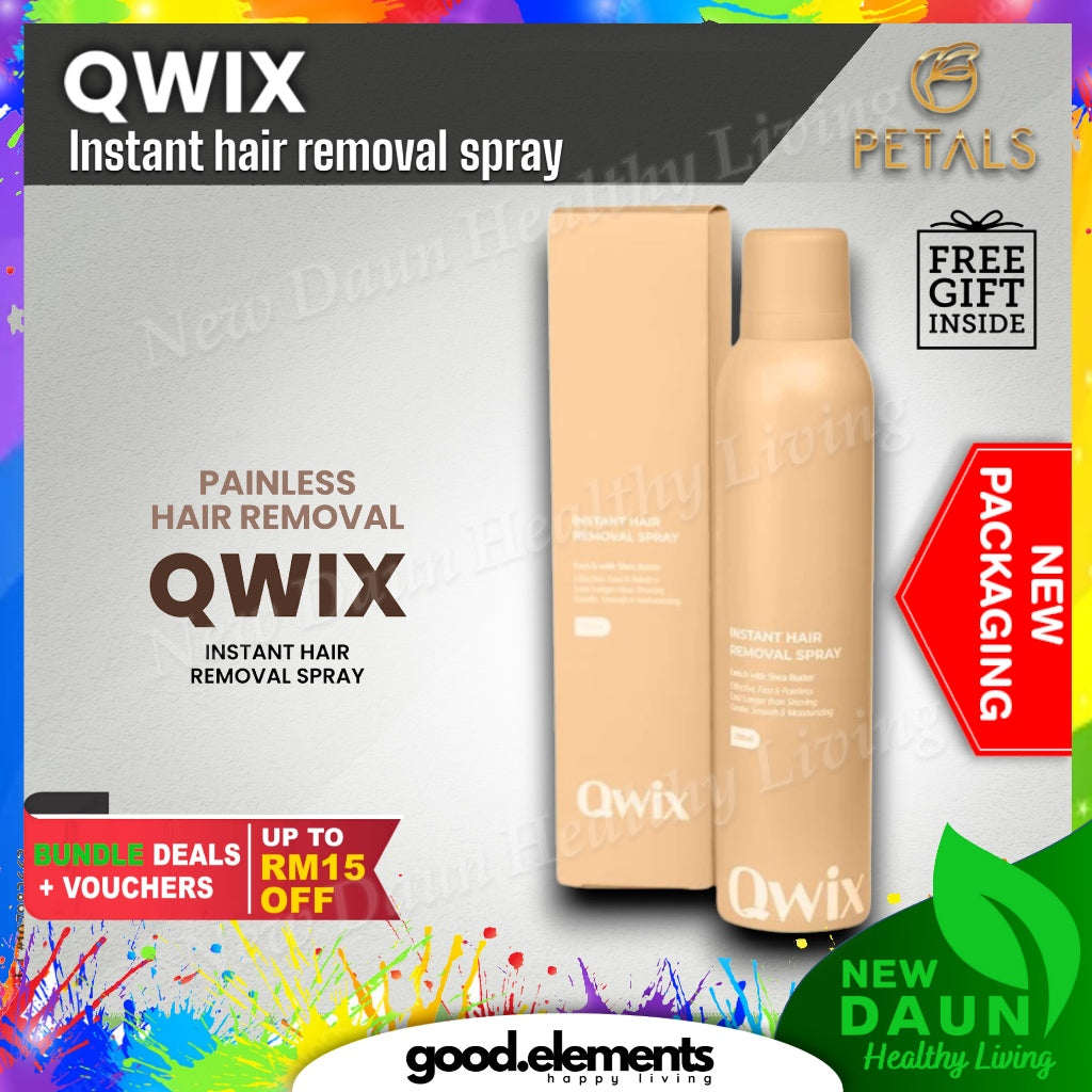[PETALS] QWIX INSTANT HAIR REMOVAL SPRAY Kulit licin tanpa bulu tak sakit sepantas 10 minit