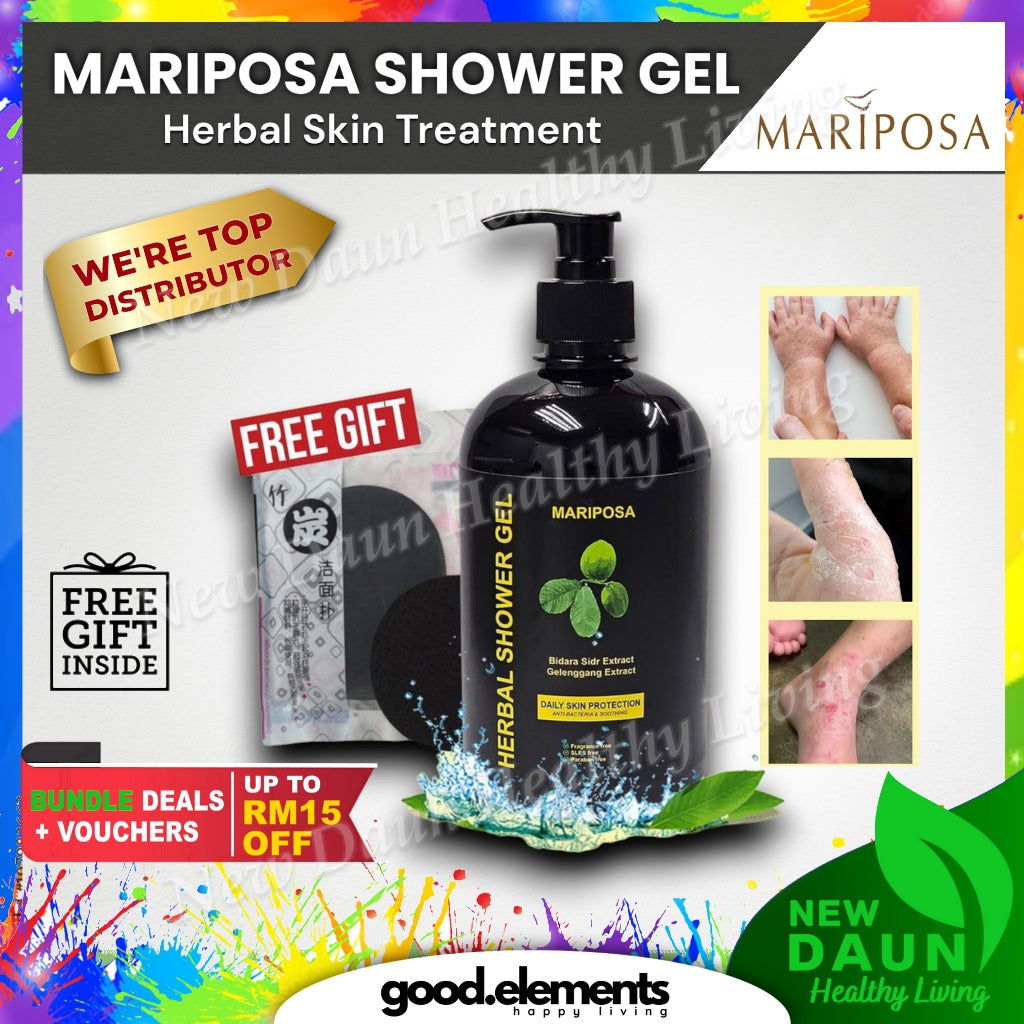 [MARIPOSA] HERBAL SHOWER GEL - Sabun Mandian Rudya Daun Bidara Daun Gelenggang Herbal Soap Sidr Extract