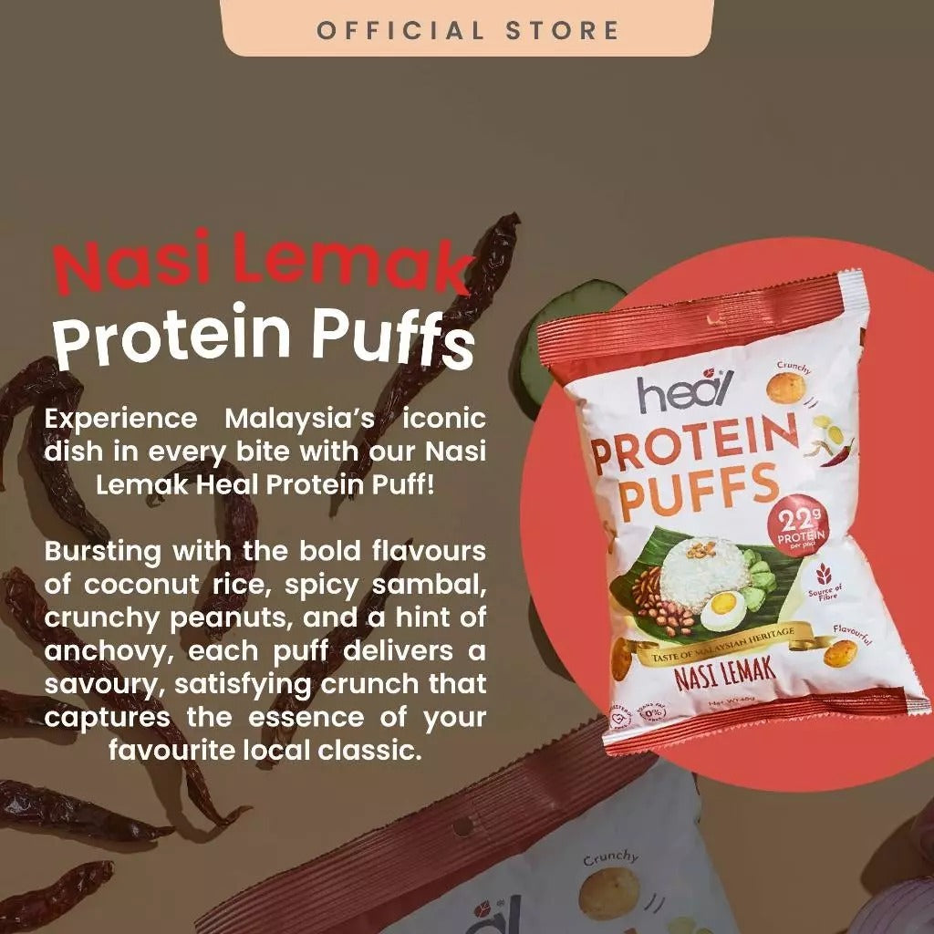[HEAL] PROTEIN PUFFS High Protein High Fibre Healthy Guilt Free Snacks