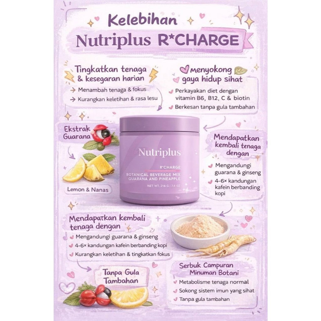 Farmasi Nutriplus R'Charge Energy Booster & R'Store Recovery Support Drink