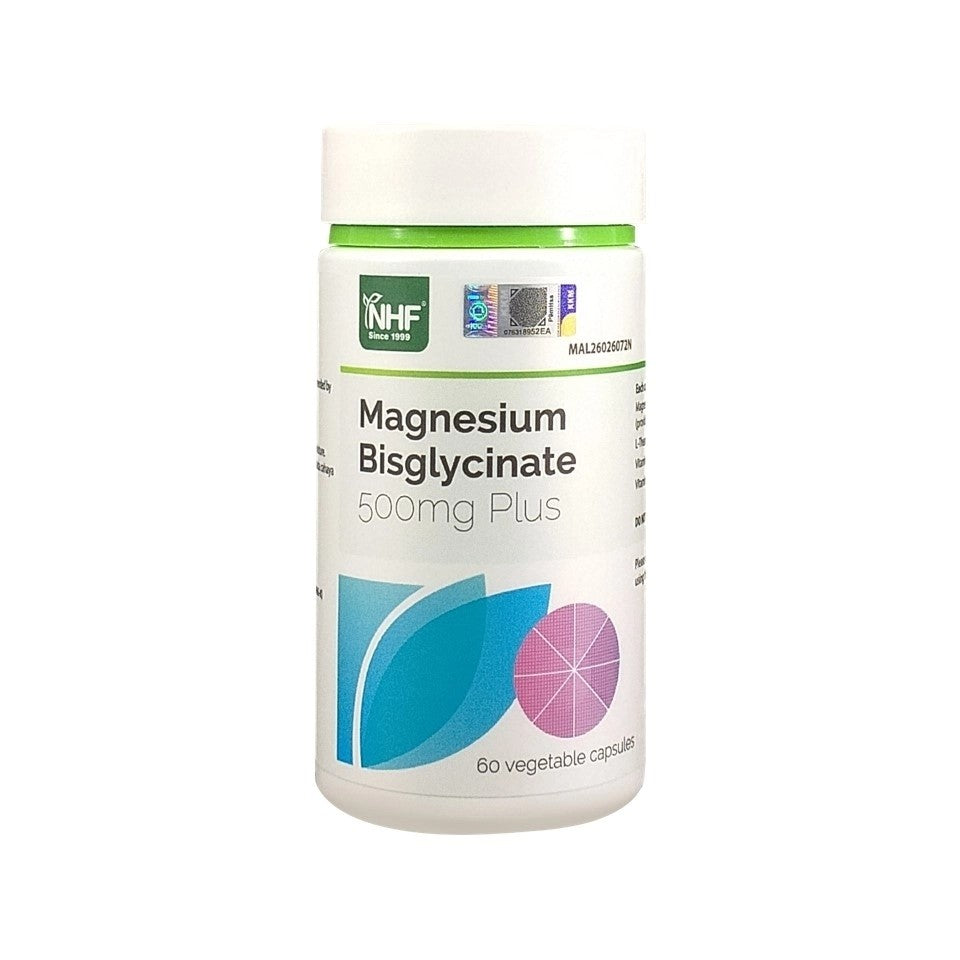 NHF Magnesium Bisglycinate (500mg Plus x 60 Capsules)