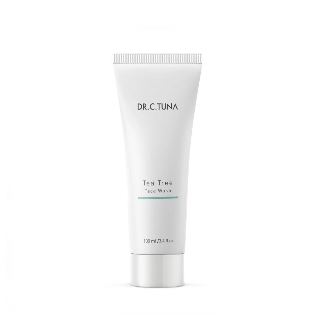 DR. C. TUNA Tea Tree Skin Care Set - Face Wash / Toner / Serum / Face Cream / Cream Balsam (Oily & Blemish-Prone Skin)