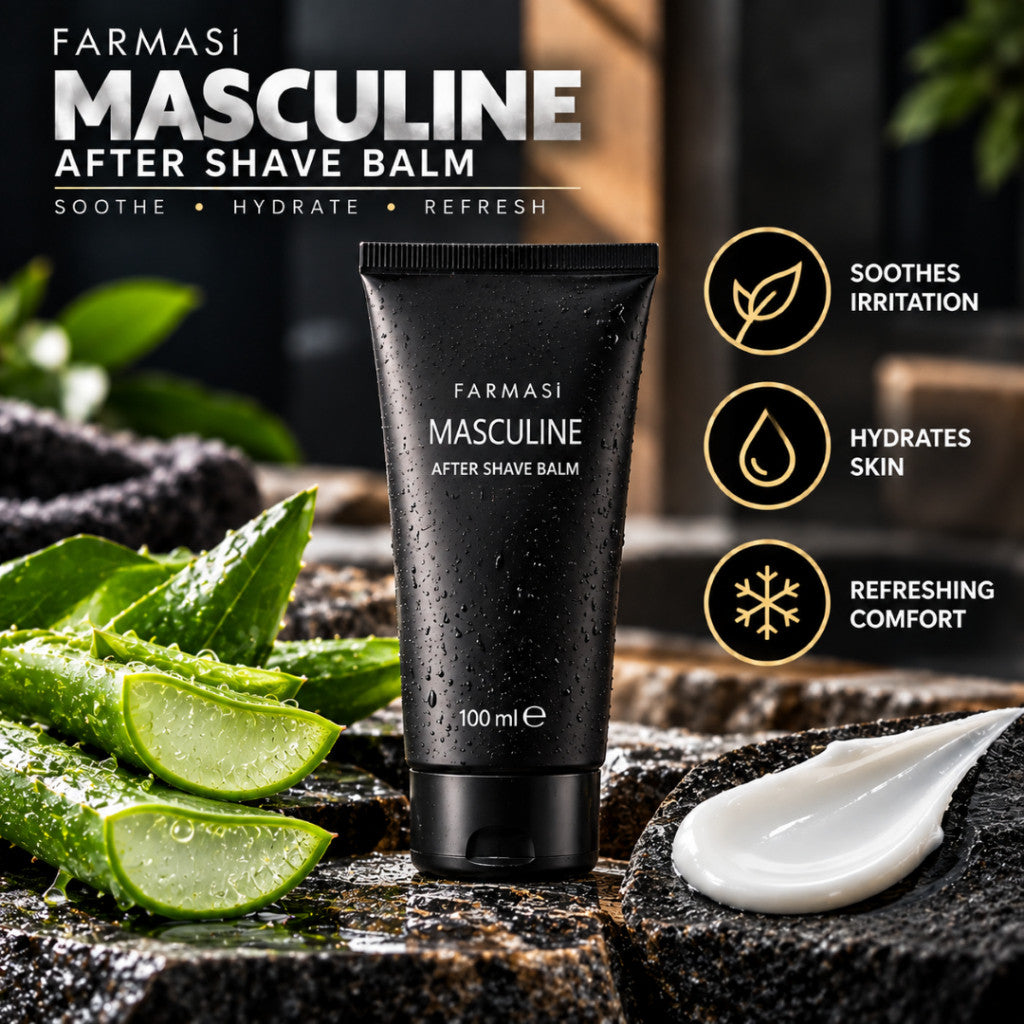 FARMASI Masculine Complete Care for Men Men's Grooming Set Eau De Parfum Hand Wash Body Wash After Shave Balm