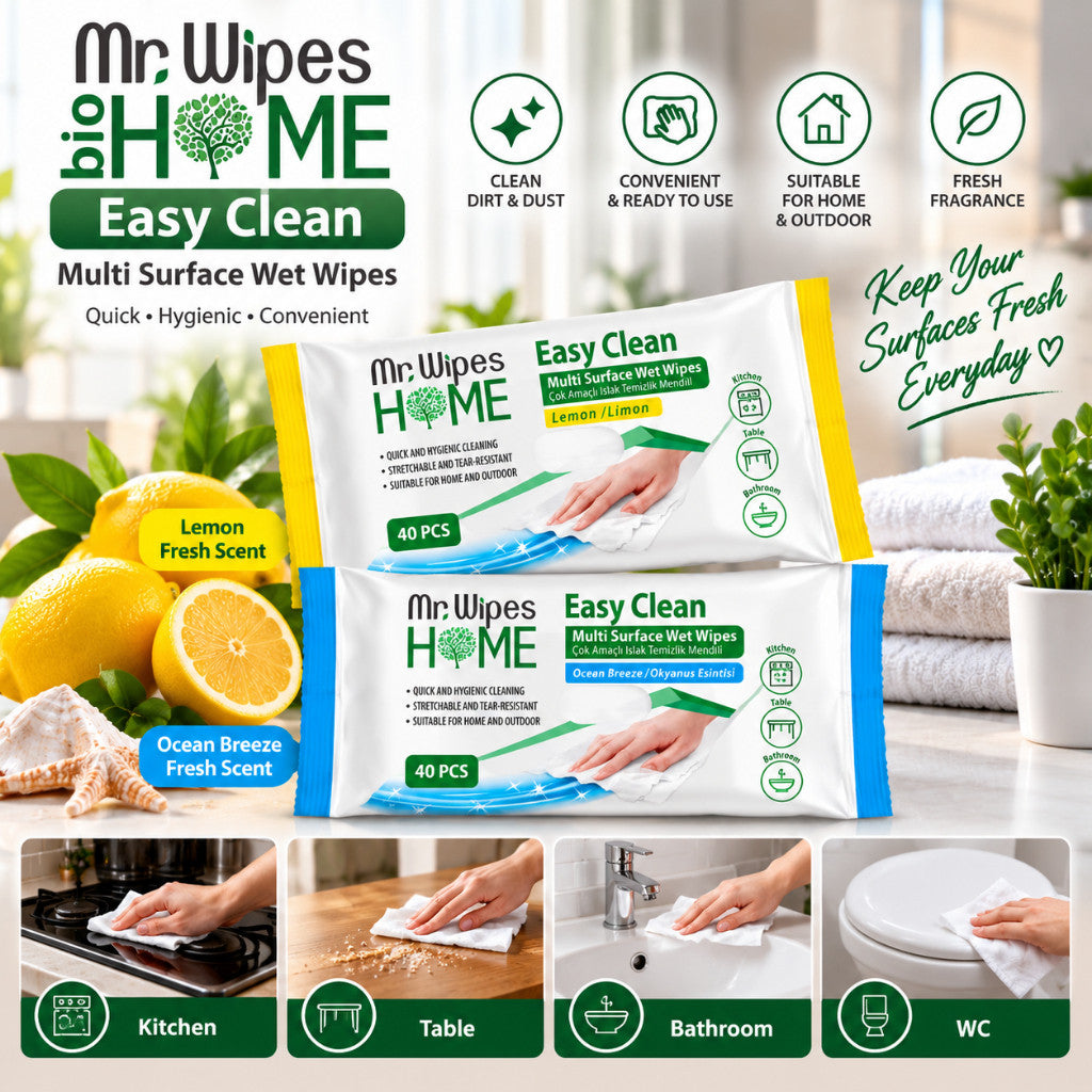 FARMASI Mr. Wipes HOME Range | Easy Clean Wipes, Oxi Clean Stain Remover & Multi-Purpose Cleaner