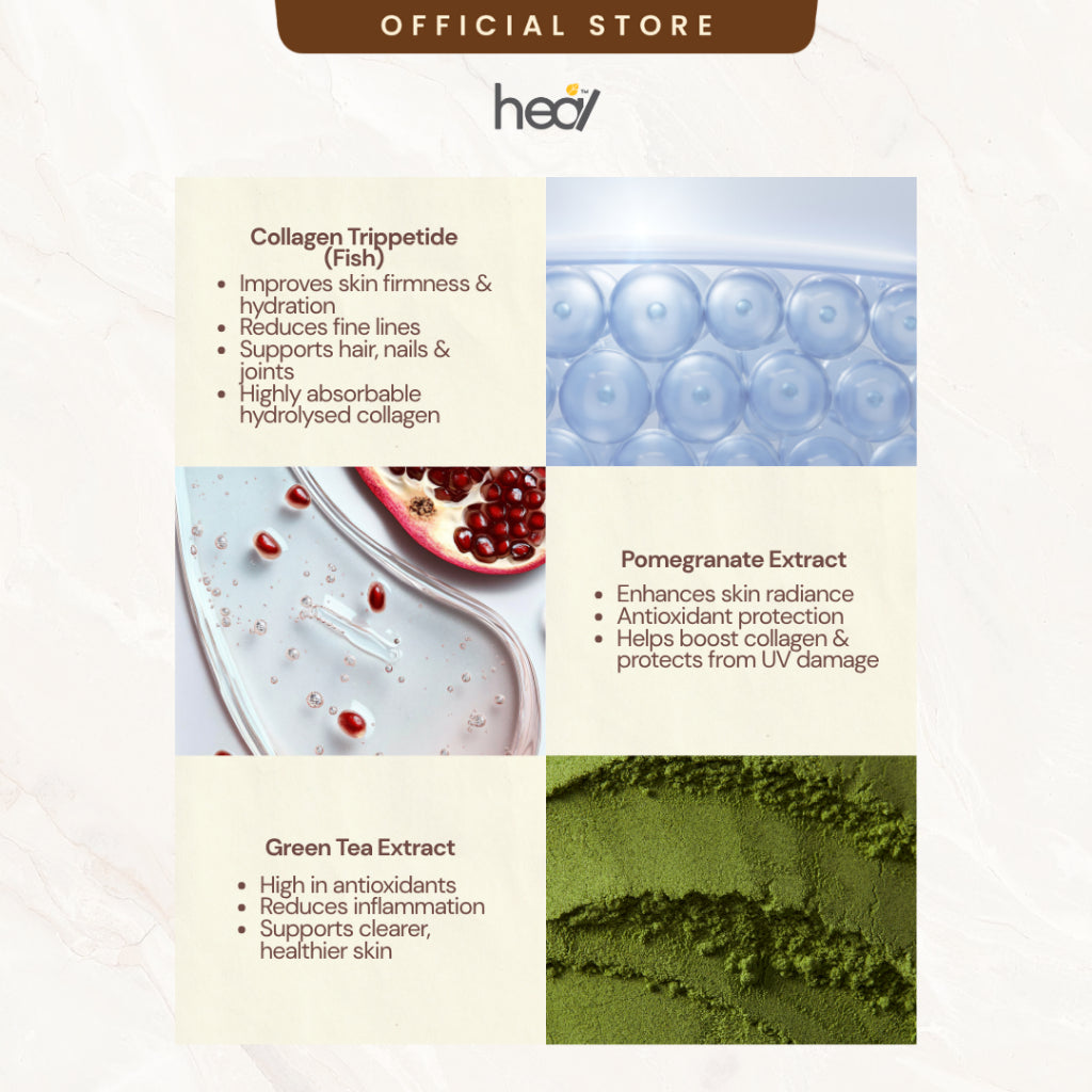 [HEAL] COLLAGEN BAR - Chocolate Mocha/ Glowy Peach Tea - Halal Certified (Wholesale Available)