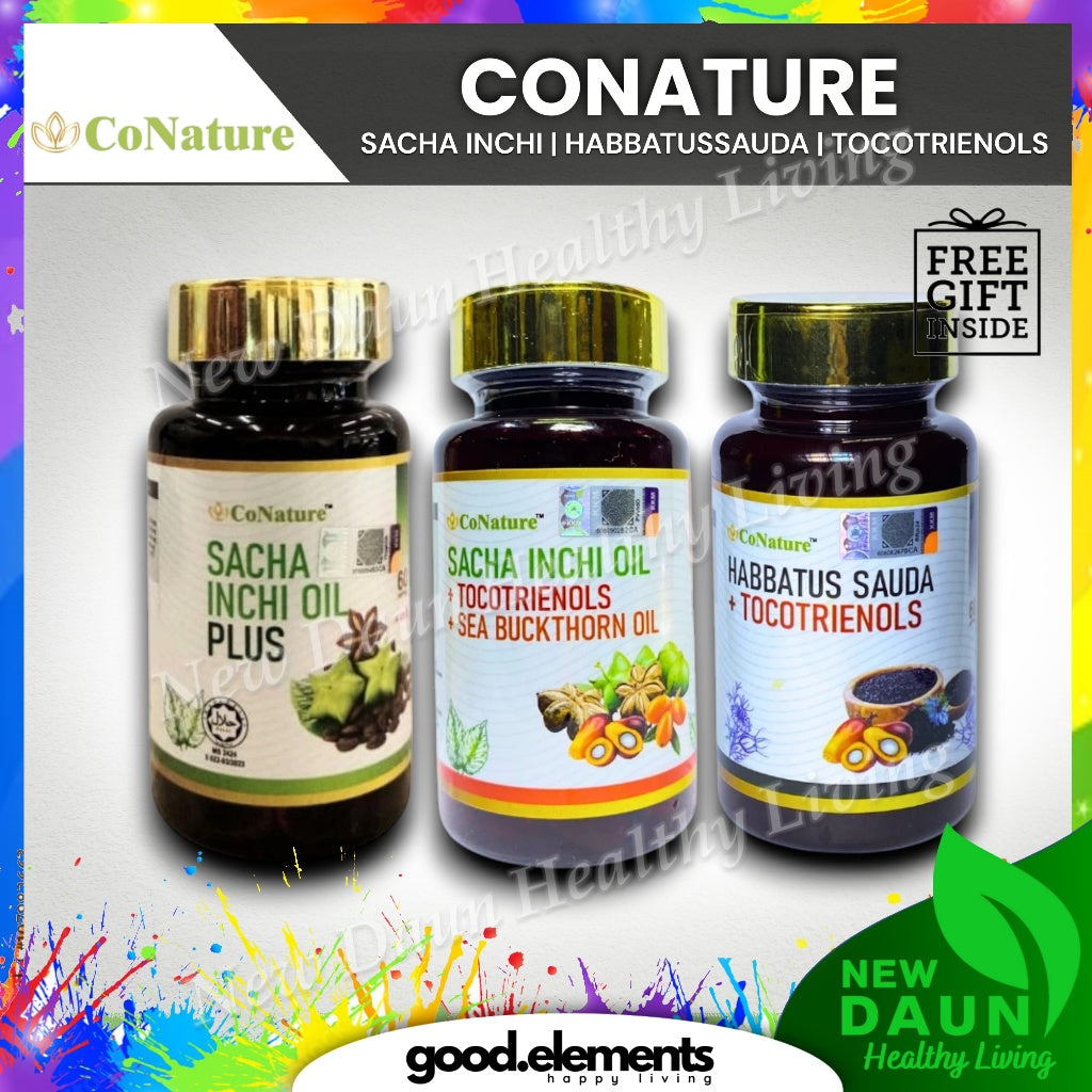 [CONATURE] SACHA INCHI PLUS | SACHA INCHI + TOCOTRIENOLS+ SEABUCKTHORN | HABBATUS SAUDA + TOCOTRIENOLS