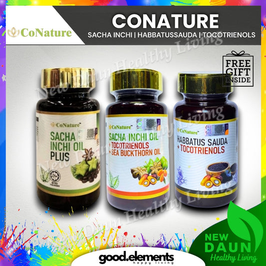 [CONATURE] SACHA INCHI PLUS | SACHA INCHI + TOCOTRIENOLS+ SEABUCKTHORN | HABBATUS SAUDA + TOCOTRIENOLS