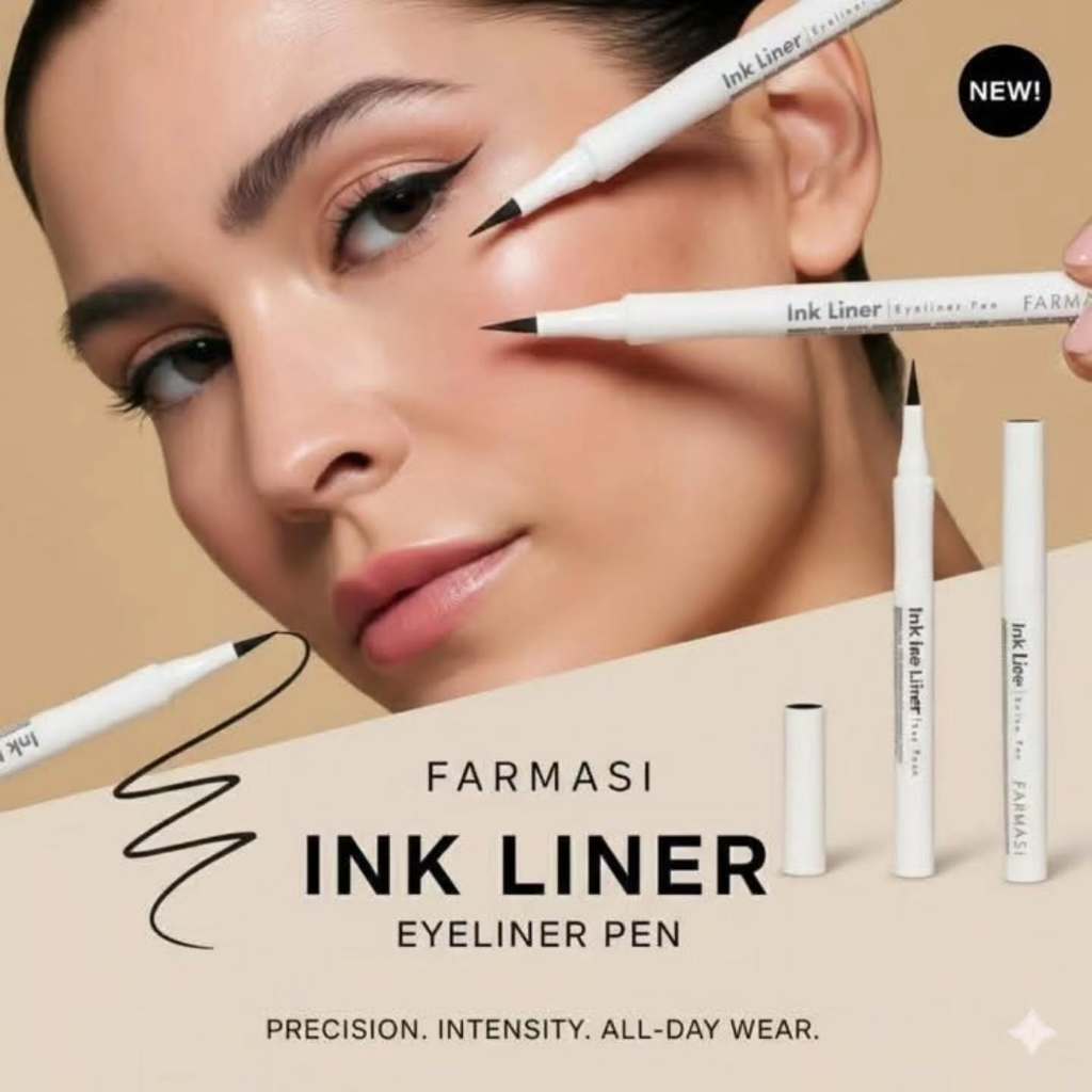 FARMASI Eyeliner Pencil & Ink Liner | Waterproof, Smudge-Resistant Eye Makeup