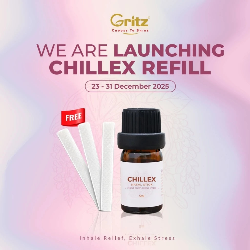 [GRITZ] EASE - Nasal Stick Essential Oil Aromatherapy Inhaler Stop Smoking Henti Rokok Sinus | Chillex