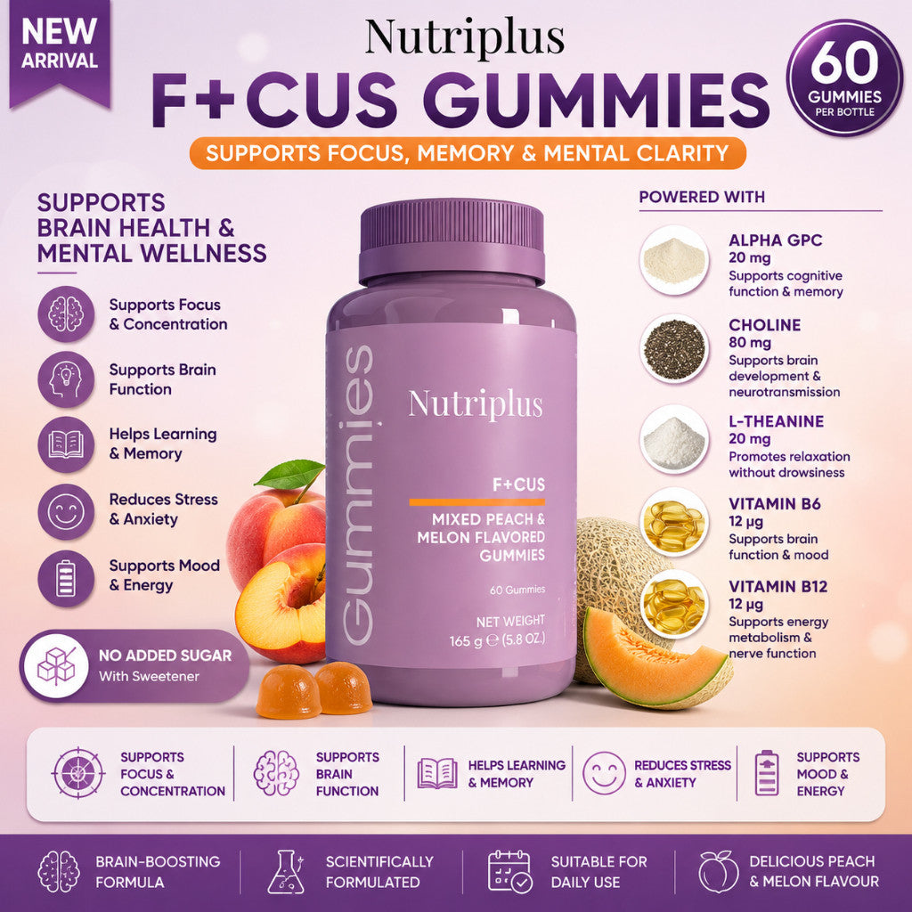 Farmasi Nutriplus Gummies | ACV+ | F+CUS | Cycle+ | Kids+ Vita Complex | 60 Gummies