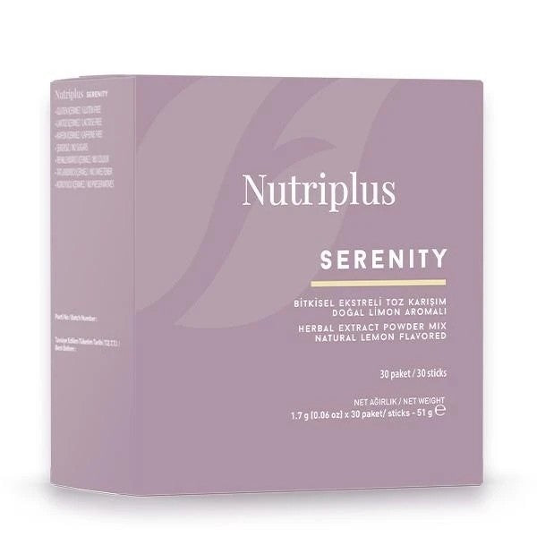 FARMASi Nutriplus Serenity Tea 30 Servings | Sugar-Free Herbal Tea Blend | Lemon / Earl Grey / Peach / Raspberry