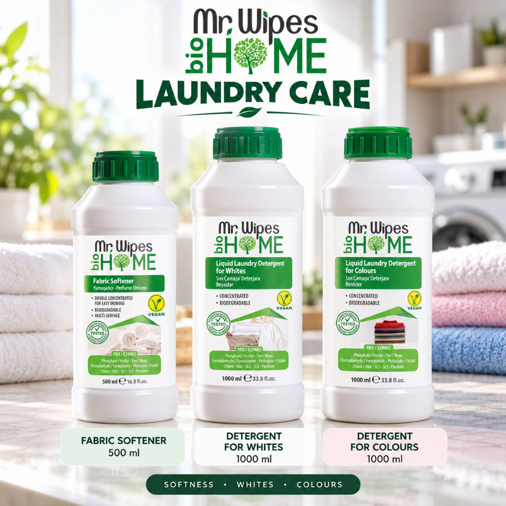 FARMASI MR. WIPES HOME Laundry Care | Liquid Detergent for Whites & Colors | Fabric Softener