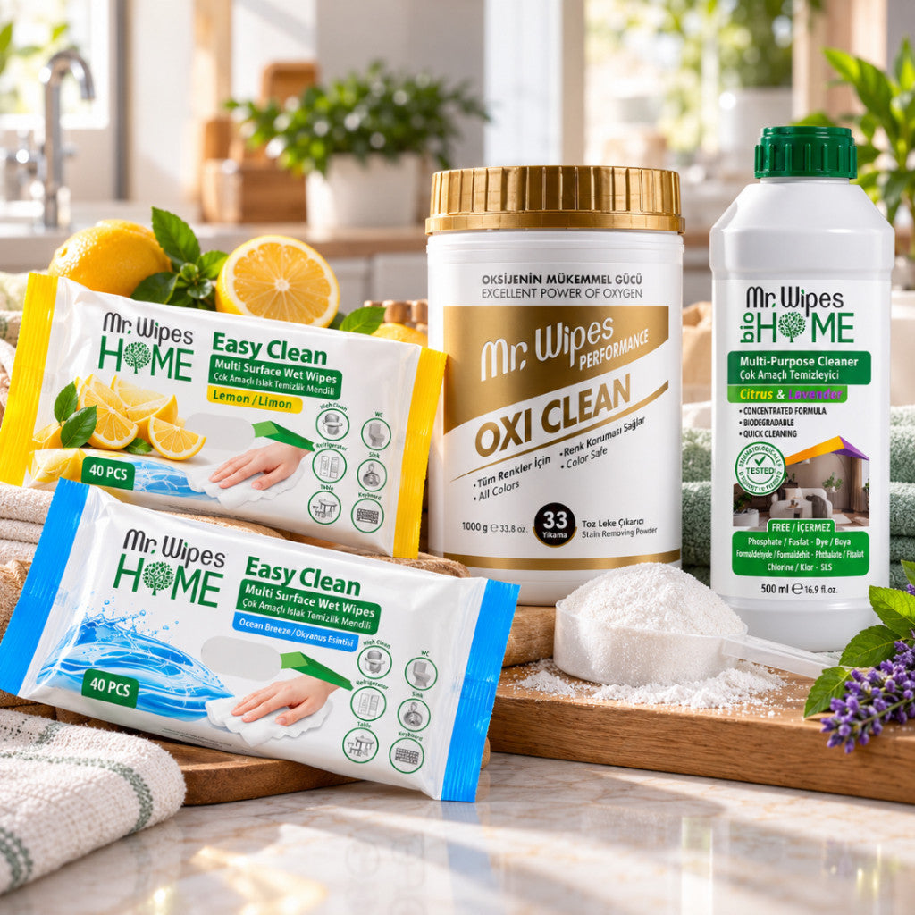 FARMASI Mr. Wipes HOME Range | Easy Clean Wipes, Oxi Clean Stain Remover & Multi-Purpose Cleaner