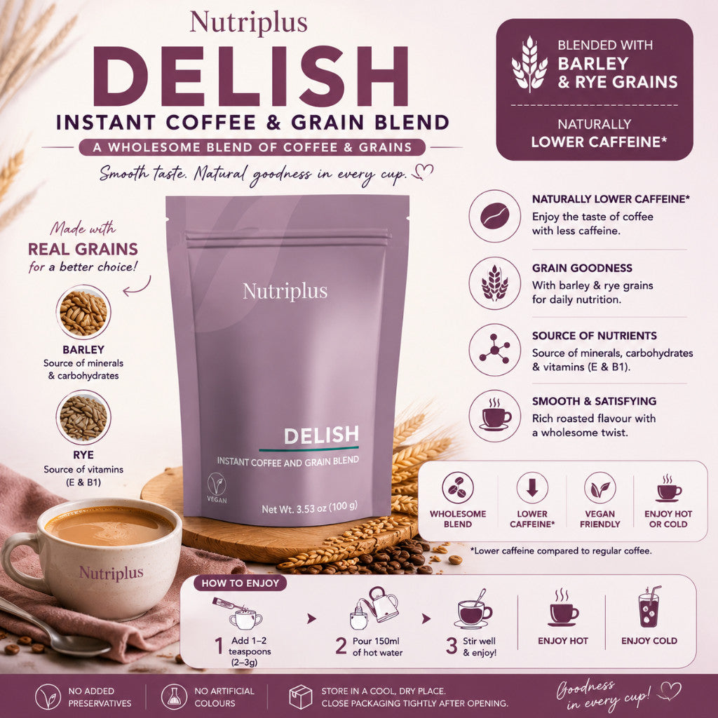 FARMASi Nutriplus Coffee Series | Chicory Coffee / Grain Blend / Collagen Coffee | Low Caffeine Beverage
