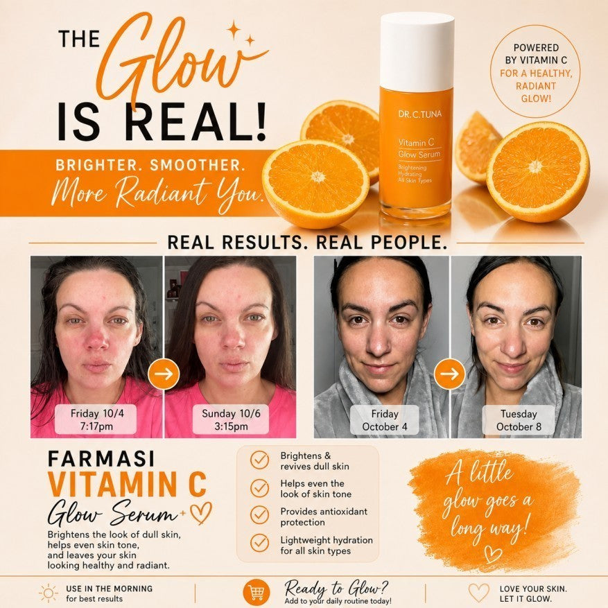 FARMASi DR C TUNA Vitamin C Glow Serum Brightens Hydrates Skin