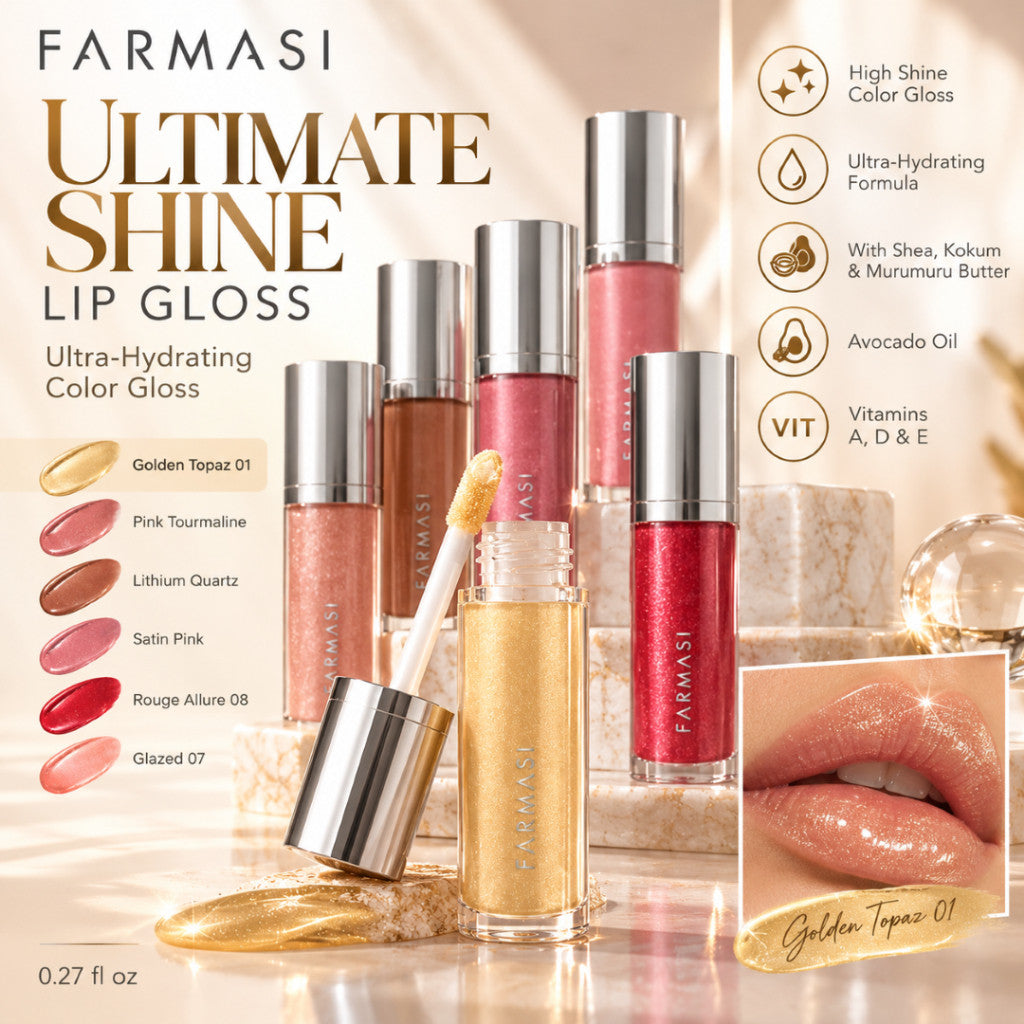 FARMASI Ultimate Shine Lip Gloss 8ml | Hydrating Gloss