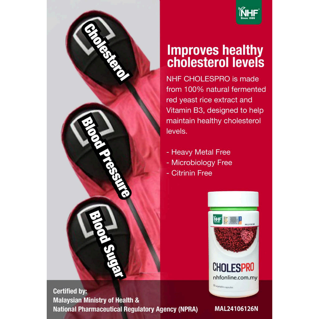 [NHF] - DR NORMAN Cholespro (505mg x 60 Capsules) Cholesterol Control Heart Health