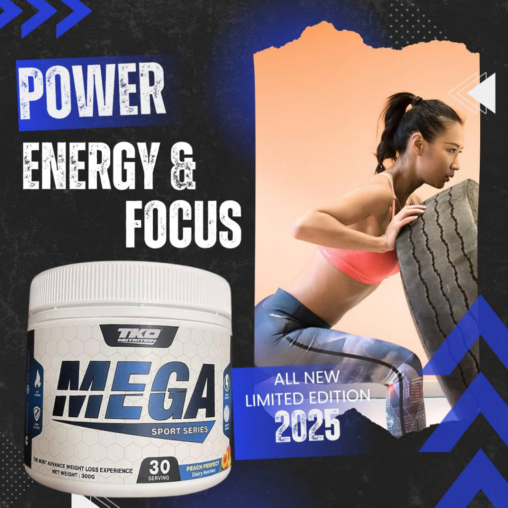TKO Nutrition Fat Burner MEGA Sport Series | MEGA 3.0 Fresh Grape Supplement Kurus 30 Servings