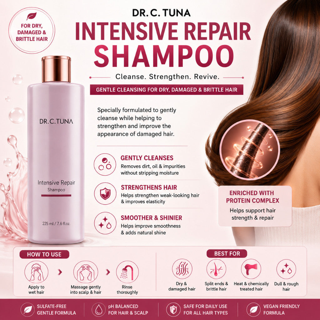 FARMASi Dr C Tuna Intensive Repair Hair Care | Shampoo | Hair Mask | Leave-In Conditioner | For Dry & Damaged Hair