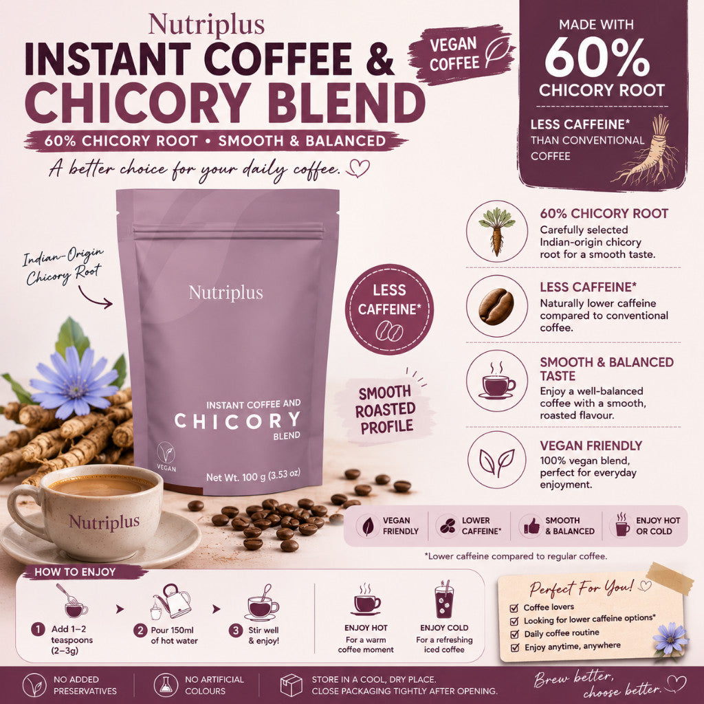 FARMASi Nutriplus Coffee Series | Chicory Coffee / Grain Blend / Collagen Coffee | Low Caffeine Beverage