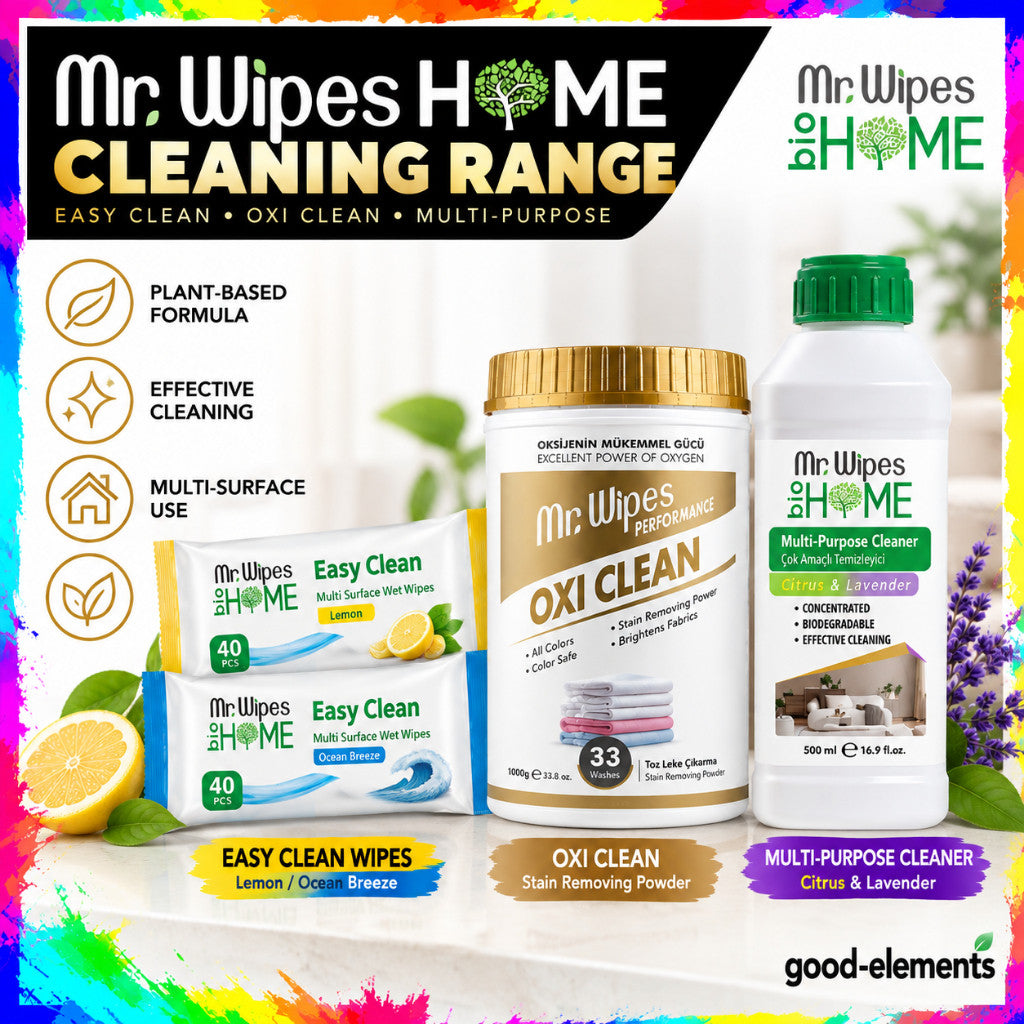 FARMASI Mr. Wipes HOME Range | Easy Clean Wipes, Oxi Clean Stain Remover & Multi-Purpose Cleaner